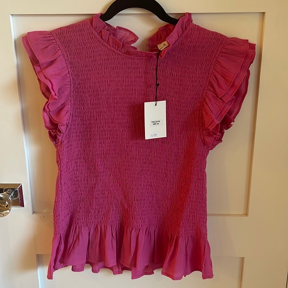 THML flutter ruffle sleeve pink top - Picture 1 of 6